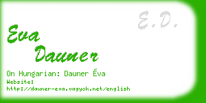 eva dauner business card